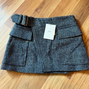 ALC adjustable blue wool buckle skirt
